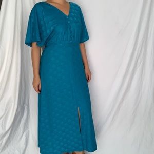 Zara Jacquard Dress with Buttons